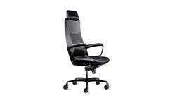Black leather Liven office chair.